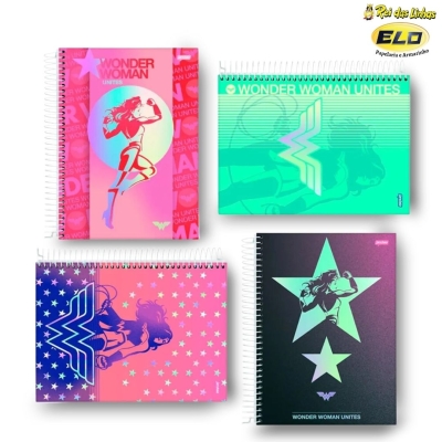 CADERNO JANDAIA ESP UNIV C/D 1MT 80FLS MULHER-MARAVILHA