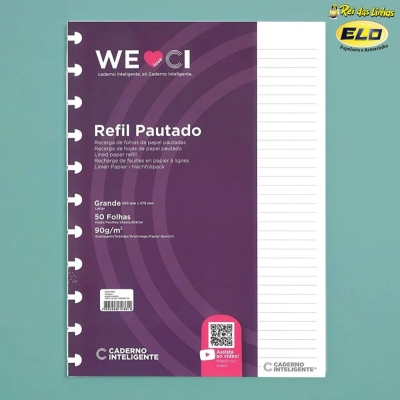 REFIL CADERNO INTELIGENTE GRANDE PAUTADO CIRG4003-