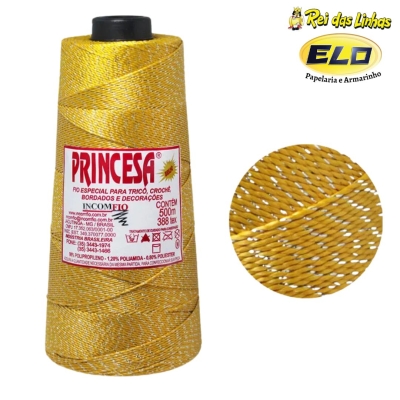 LINHA PRINCESA C/ BRILHO-3118 AMAR. OURO C/PRATA