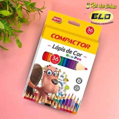 LAPIS DE COR COMPACTOR NEO PEN 36 CORES-