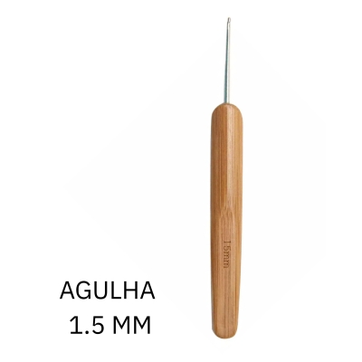Agulha de Crochê Cabo de Madeira NYBC - KIT OU UNIDADE