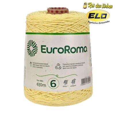BARBANTE EURO ROMA 600GR N.6-400 AMARELO BEB