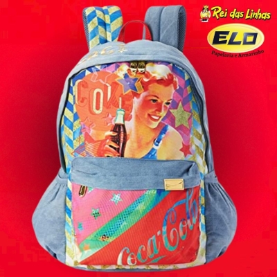 MOCHILA PACIFIC COSTAS COCA COLA BEAUTIES AZUL-