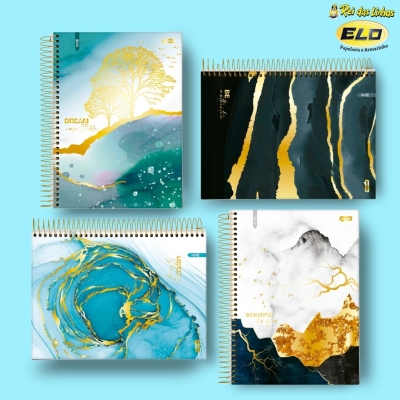 CADERNO JANDAIA ESP UNIV C/D 10MT 160FLS MARBLE-
