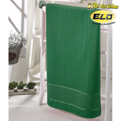 TOALHA BANHO DOHLER VELOUR BORDAR BELLA LISO-11066 VERDE ESCURO