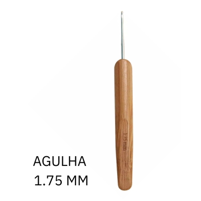 Agulha de Crochê Cabo de Madeira NYBC - KIT OU UNIDADE