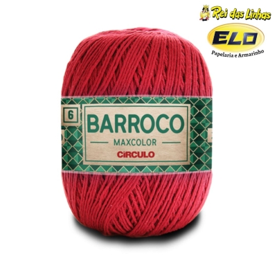 BARBANTE BARROCO MAXCOLOR N.6 400G-3402 VERMELHO
