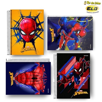 CADERNO STAR SCHOOL UNIV C/D 1MT 80FLS SPIDER-MAN