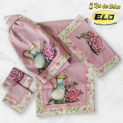 JOGO COZINHA PINTADO OXFORD 5 PÇ (SITE)-ROSE