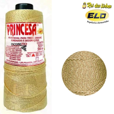 LINHA PRINCESA C/ BRILHO-3209 BEGE CLARO C/OURO