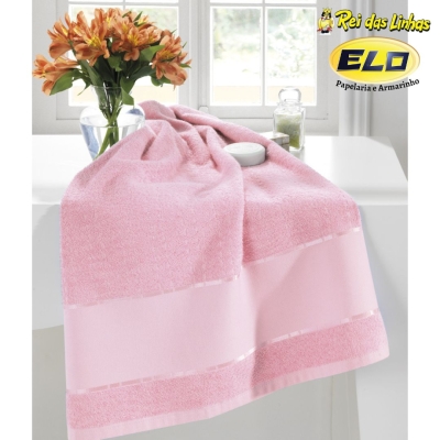 TOALHA BANHO DOHLER MULTIARTE LISO III-ROSA 9523