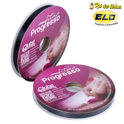 FITA CETIM PROGRESSO SIMPLES PC 50MTS N.2-219 PRETO
