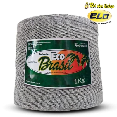 BARBANTE ECO BRASIL N.6 SOBERANO 1KG-CINZA