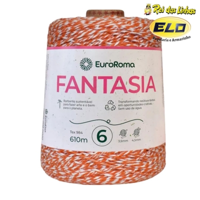 BARBANTE EURO ROMA 600GR N.6 FANTASIA-5024 LARANJA