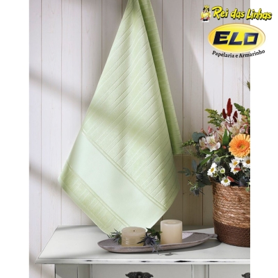 TOALHA ROSTO DOHLER VELOUR ARTESANALLE LISO-10474 VERDE CLARO