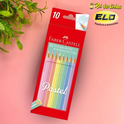 LAPIS DE COR FABER 10CORES PASTEL-