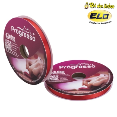 FITA CETIM PROGRESSO SIMPLES PC 50MTS N.2-1354 VERMELHO TOMATE