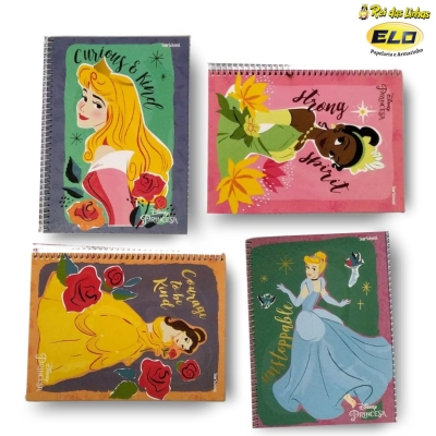 CADERNO STAR SCHOOL UNIV C/D 1MT 80FLS PRINCESA-