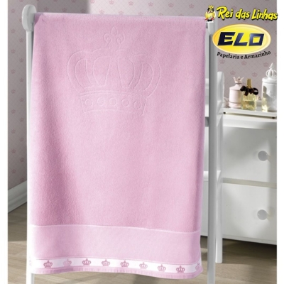 TOALHA BANHO DOHLER VELOUR P/BORDAR BABY CLASSIC-5211 ROSA