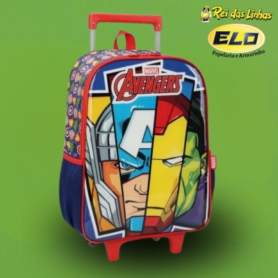 MOCHILA CARRINHO LUXCEL AVENGERS IS39502AG-AZUL