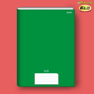 CADERNO JANDAIA UNIV C/D BROCHURA 96FL STIFF-VERDE
