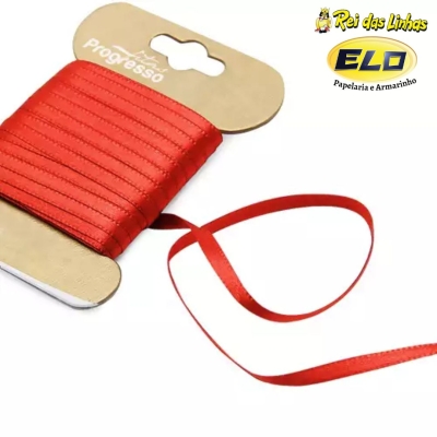FITA CETIM PROGRESSO DUPLA PC 10MTS N.0-1354 VERMELHO TOMATE