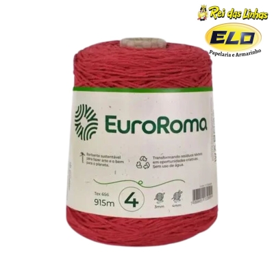 BARBANTE EURO ROMA 600GR N.4-1000 VERMELHO
