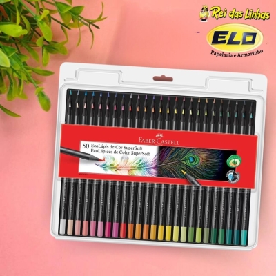 LAPIS DE COR FABER 50 CORES SUPERSOFT-