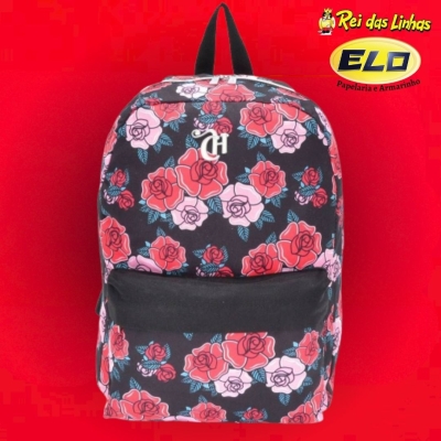 MOCHILA DERMIWIL COSTAS CAPRICHO 11323 PRETO/FLORE-