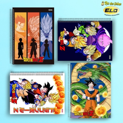 CADERNO SAO DOMINGOS UNIV C/D 10MT 160FL DRAGON-BALL Z 24