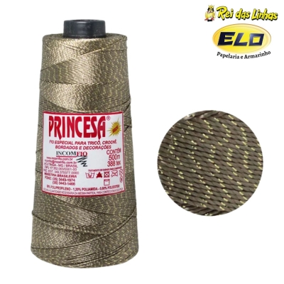 LINHA PRINCESA C/ BRILHO-3212 MARROM C/OURO