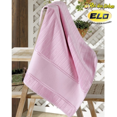 TOALHA BANHO DOHLER VELOUR ARTESANALLE LISO 70X140-5211 ROSA CLARO