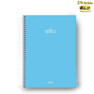 CADERNO JANDAIA ESP UNIV C/D 1MT 80FLS STILO-AZUL PASTEL