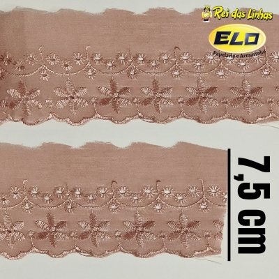 BORDADO INGLES NYBC 7,5CM CTL108 PC 13,70MT(SITE)-135 ROSE