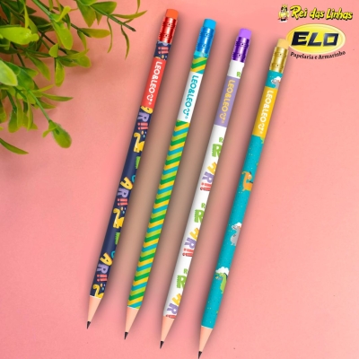 LAPIS LEO E LEO HB C/ BORRACHA DINO-