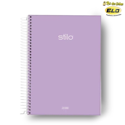 CADERNO JANDAIA ESP UNIV C/D 1MT 80FLS STILO-LILAS PASTEL