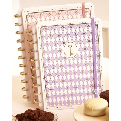 Caderno Inteligente Rose Key by Isabela Akkari - Escolha o Tamanho ( A5, Médio ou Grande)