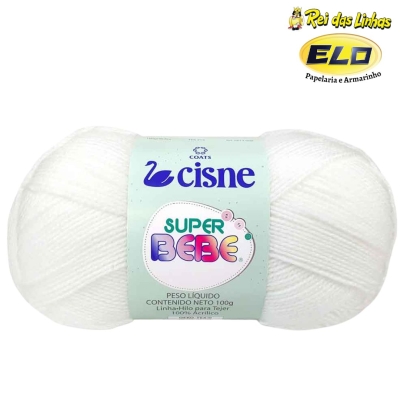 LA COATS CORRENTE CISNE 100G SUPER BEBE-0000B BRANCO