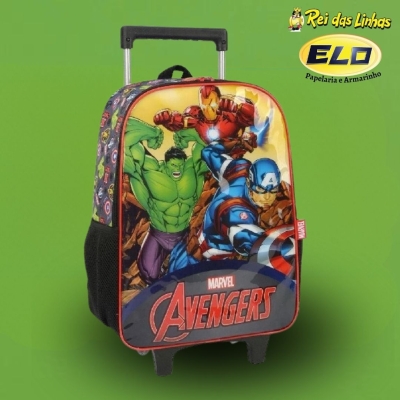 MOCHILA CARRINHO LUXCEL AVENGERS IC38002AG-PRETA