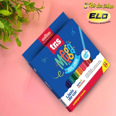 LAPIS DE COR TRIS 24 CORES MEGA SOFT COLOR-