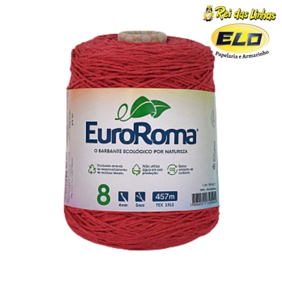 BARBANTE EURO ROMA 600GR N.8-1000 VERMELHO