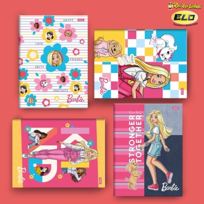 CADERNO FORONI BROCHURA CD 80FL BARBIE-