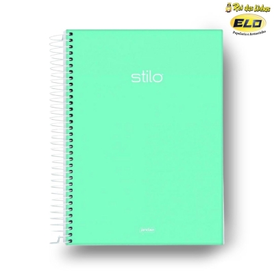 CADERNO JANDAIA ESP UNIV C/D 1MT 80FLS STILO-VERDE PASTEL