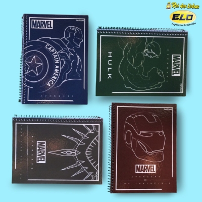 CADERNO STAR SCHOOL UNIV C/D 10MT 160FLS AVENGERS-