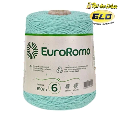 BARBANTE EURO ROMA 600GR N.6- 800 VERDE AGUA CLARO