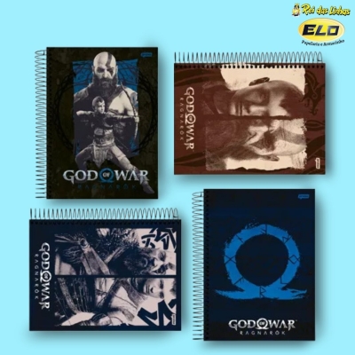 CADERNO JANDAIA ESP UNIV C/D 10MT 160FL GOD OF WAR-