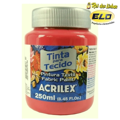 TINTA TECIDO ACRILEX 250ML-508 vermelho escarlate