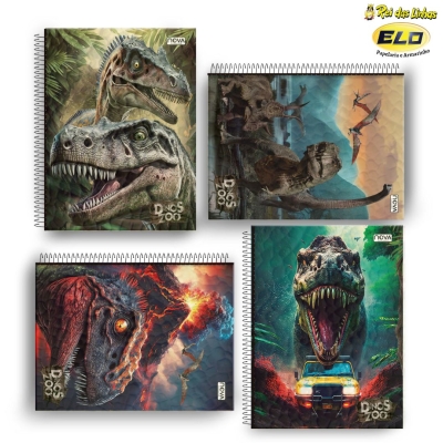 CADERNO NOVA UNIV C/D 1MT 80FLS DINO-