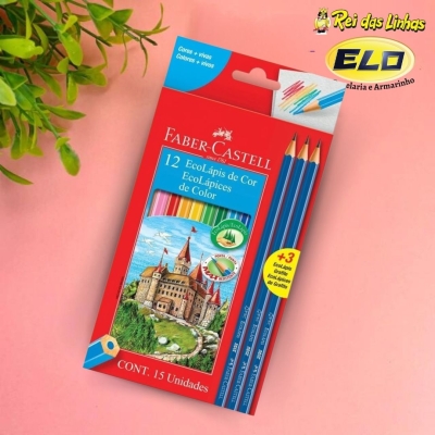 LAPIS DE COR FABER 12 ECO C/ KIT 3 LAPIS MAX-