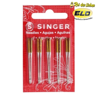 AGULHA MAQUINA SINGER PONTA OURO PCT10 2045(SITE)-110/18